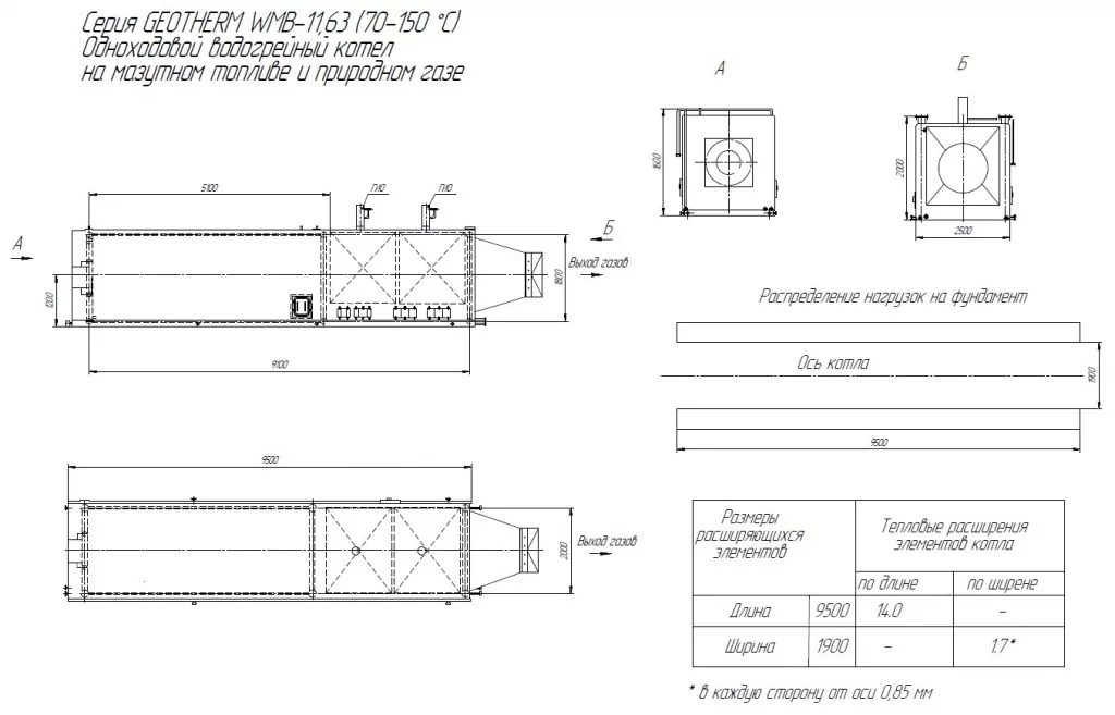 Водогрейный котёл GEOTHERM WМB 11,63